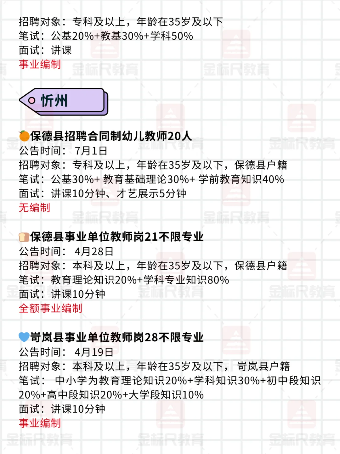 山西这些地方考教师编不限专业！