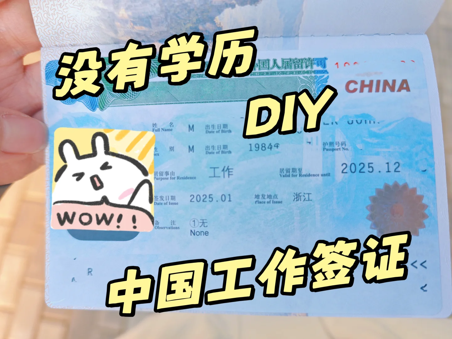 中国工作签证也没有那么难嘛