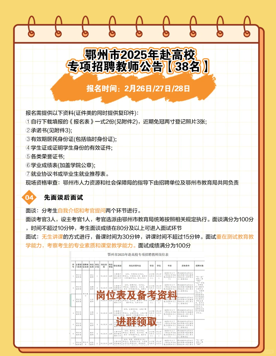 有编！鄂州市2025年高校专项招聘教师38人！