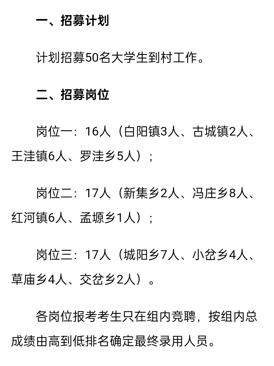 彭阳县公开招募大学生到村工作公告