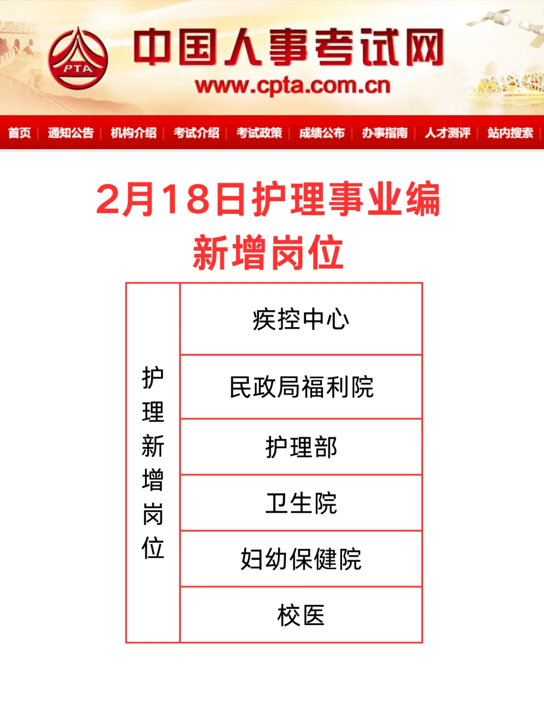 护理人都收到2.18事业编招聘公告了吗？