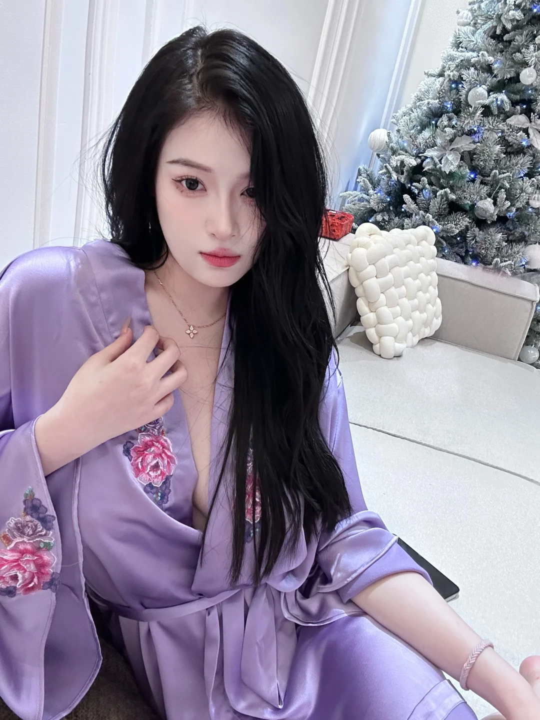 维密紫色睡裙好好看！