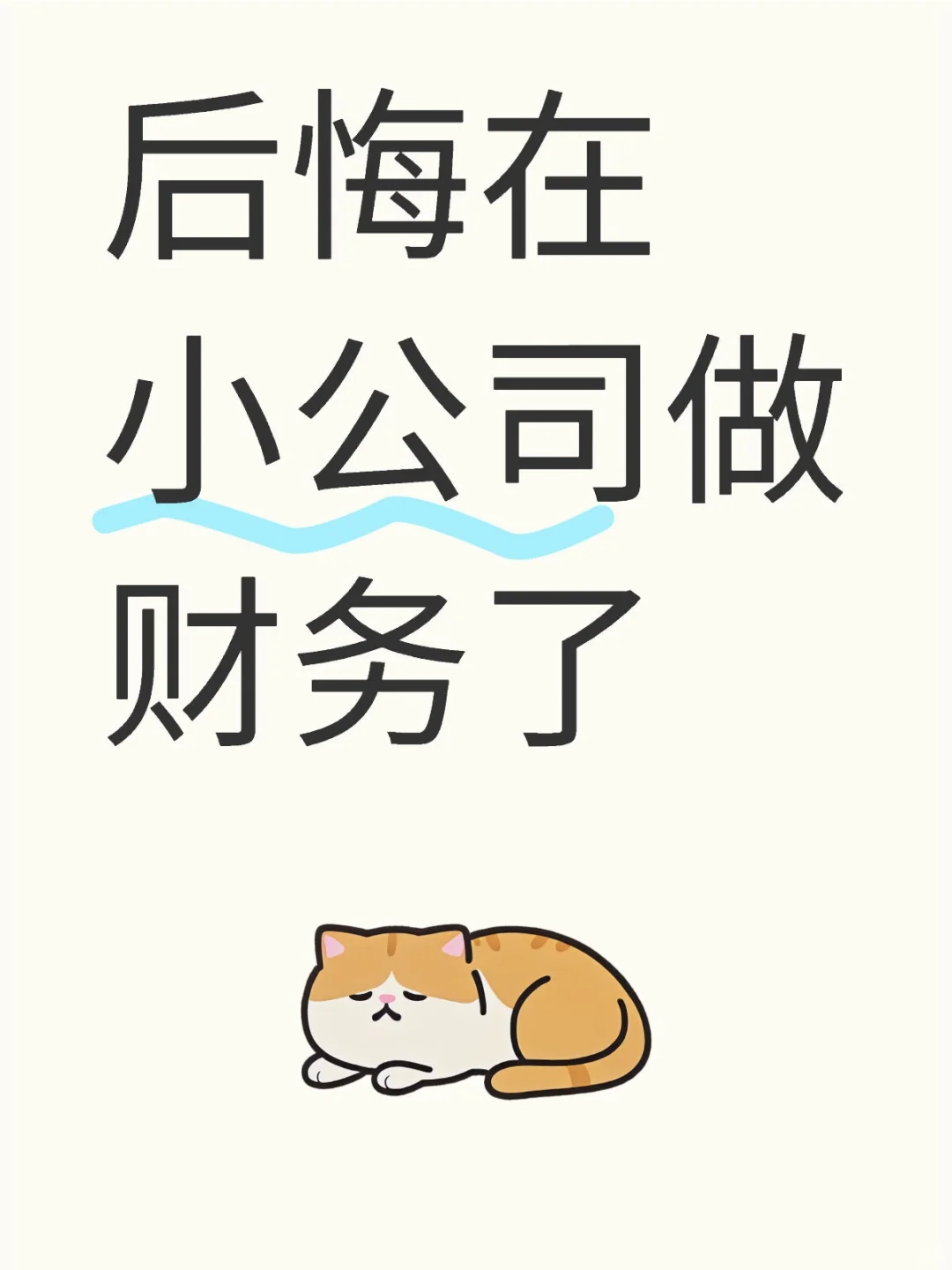 后悔在小公司做财务了，因为…