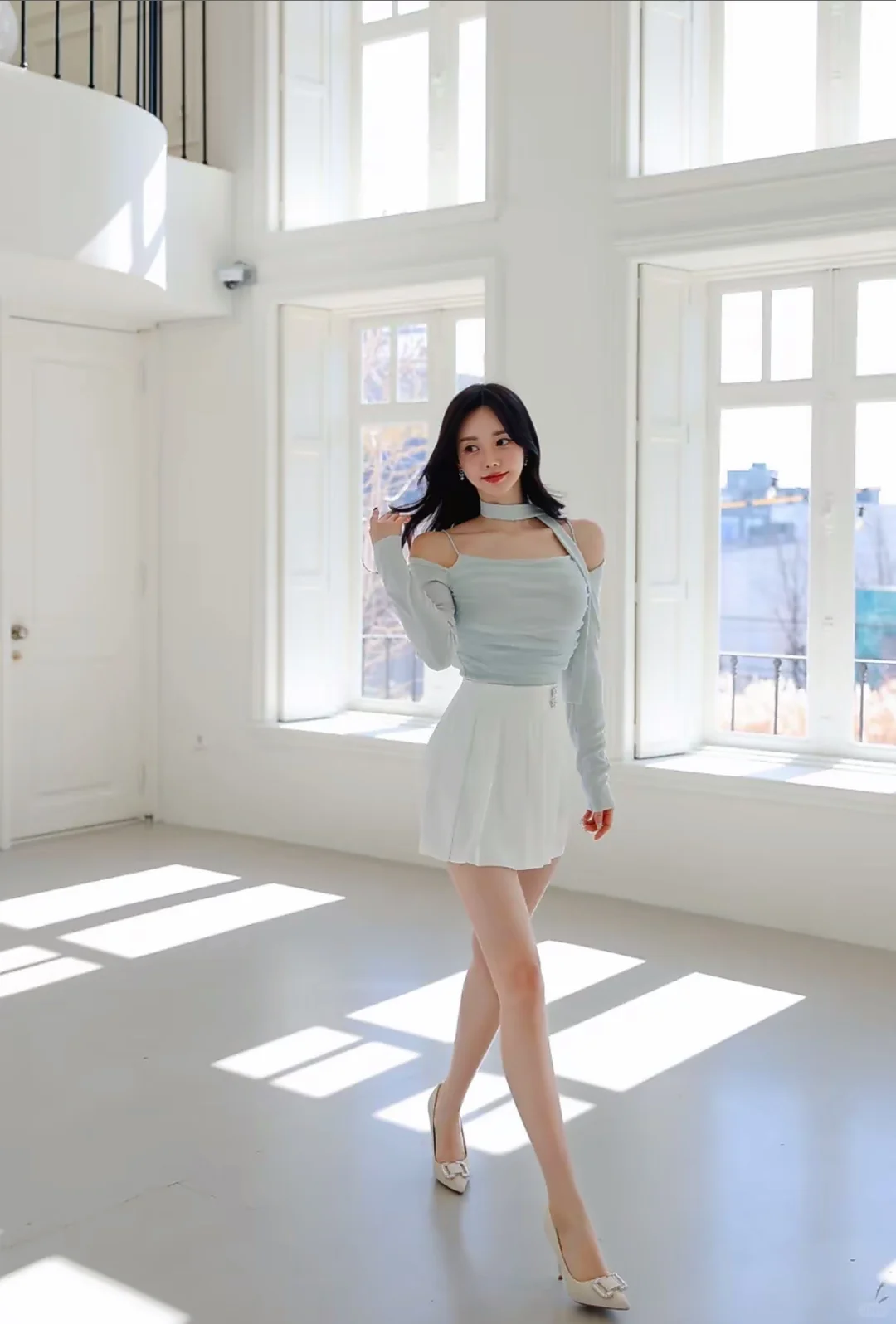 冷白色真的超有氛围感～美女📷