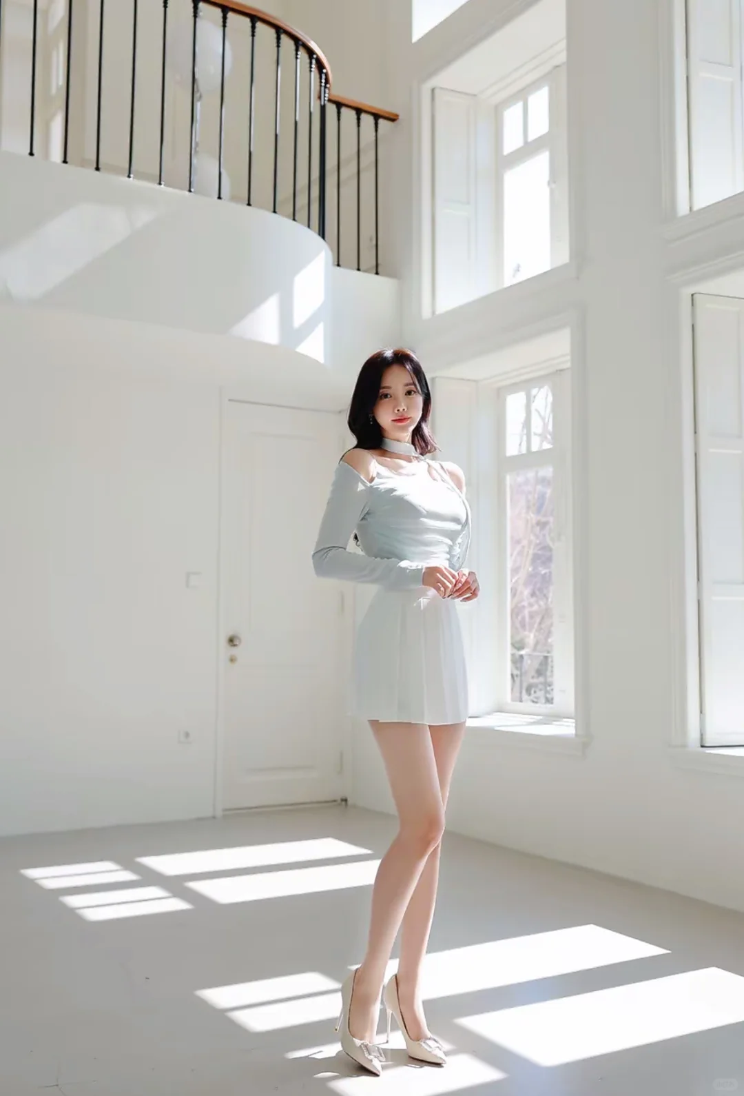 冷白色真的超有氛围感～美女📷