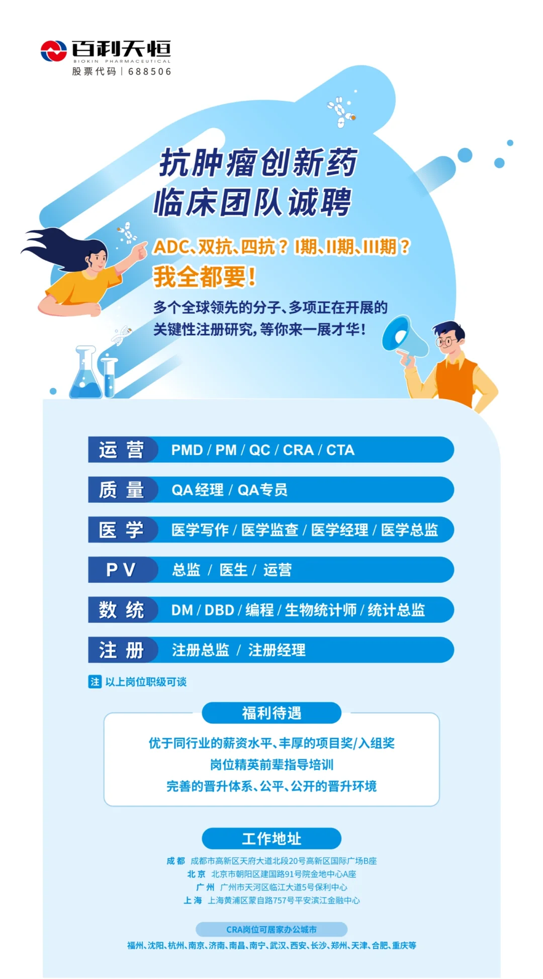 百利重磅发布2025岗位pv和cra，医学