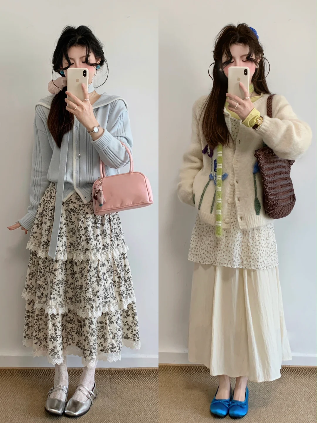 浅春系针织穿搭｜好爱淡淡的温柔啊🍧