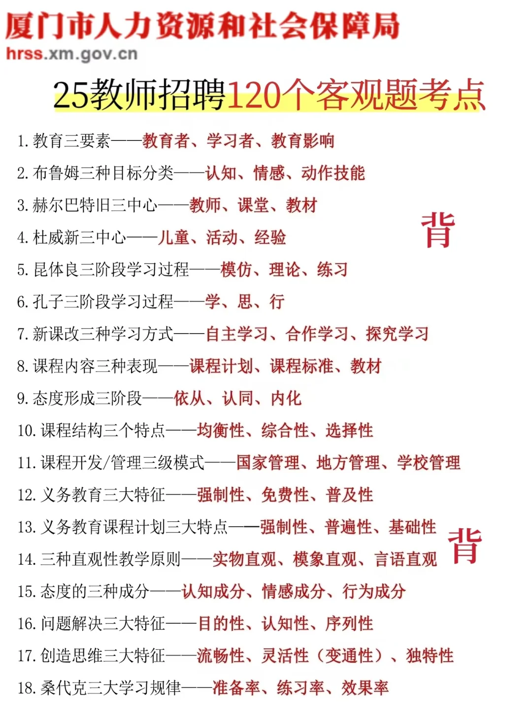 提醒一下，25福建厦门教师招聘的强度！
