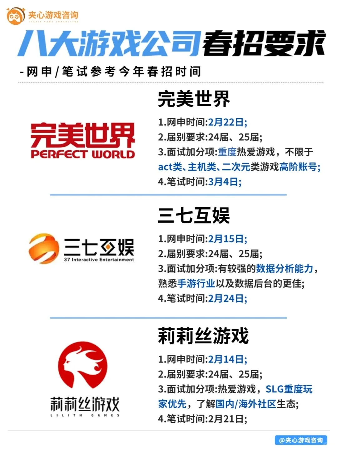 【八大游戏公司】2025春招！