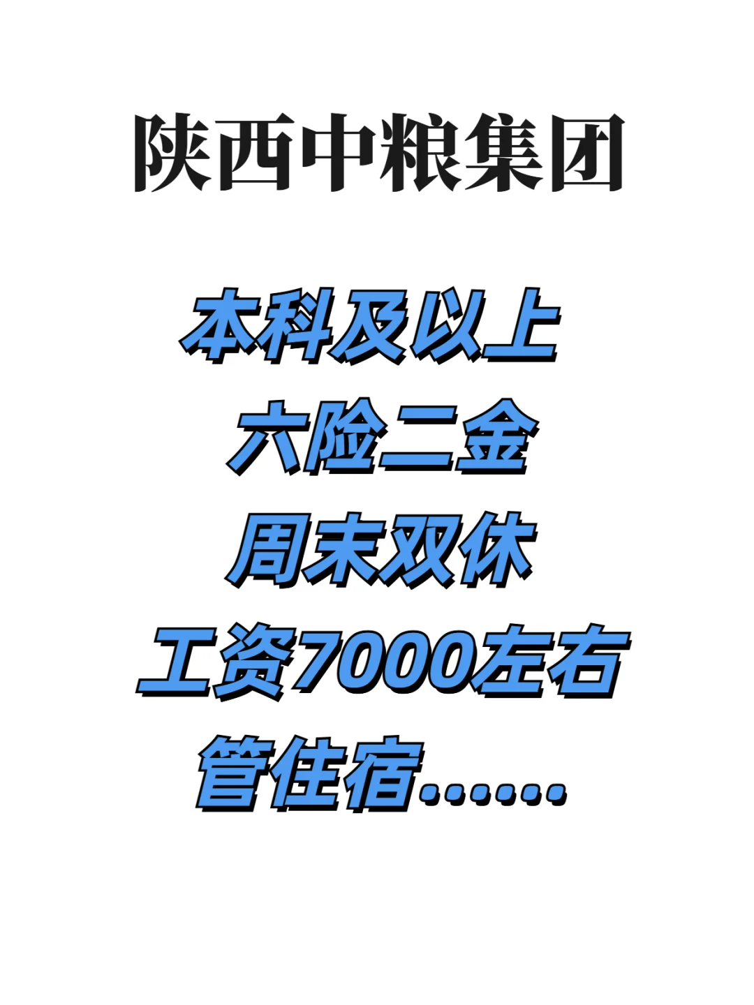 陕西中粮集团招聘👍