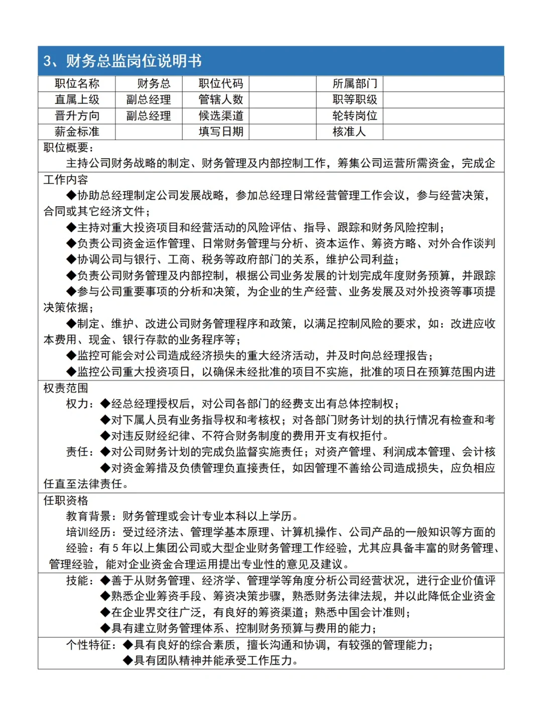 真牛！做好了公司各岗位说明书整理