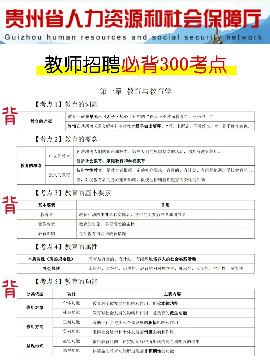 好消息，贵州贵安新区教招，正策改了，快背！