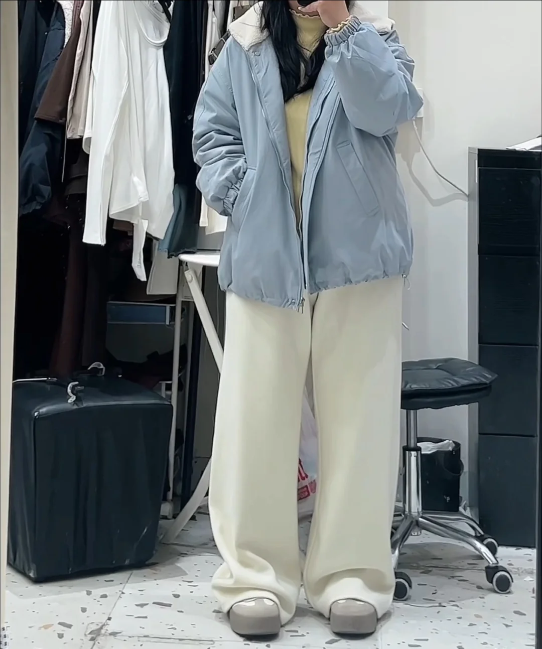 150 斤155cm｜实况分享 5G入冬显瘦外套❗️