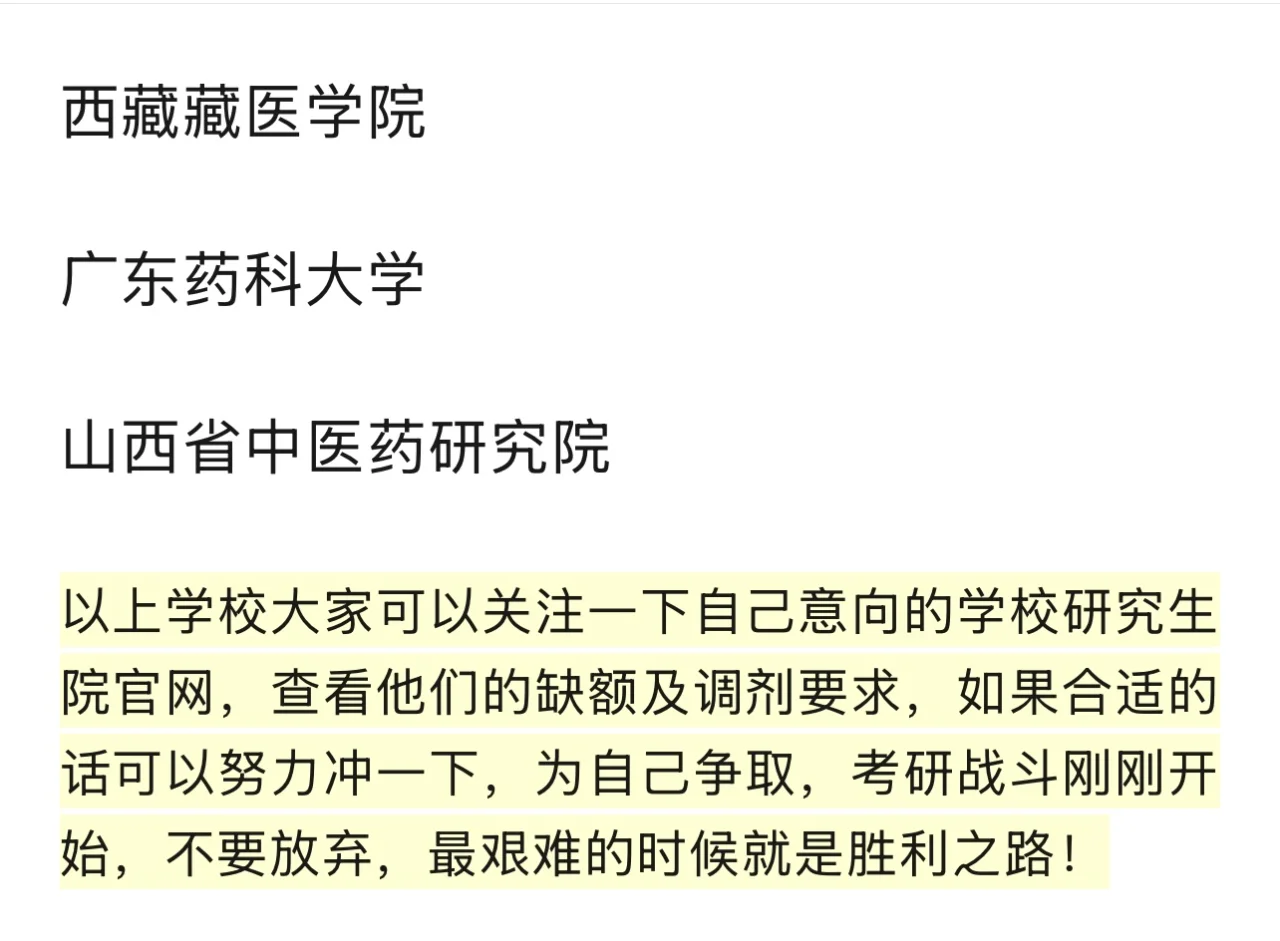 【非中医药大学】中医考研调剂学校有哪些？