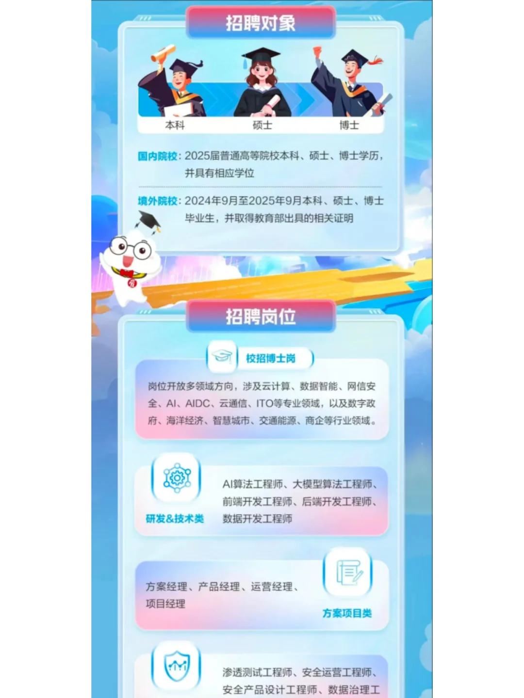 三大运营商春招全面启动 央企编制+超全岗位