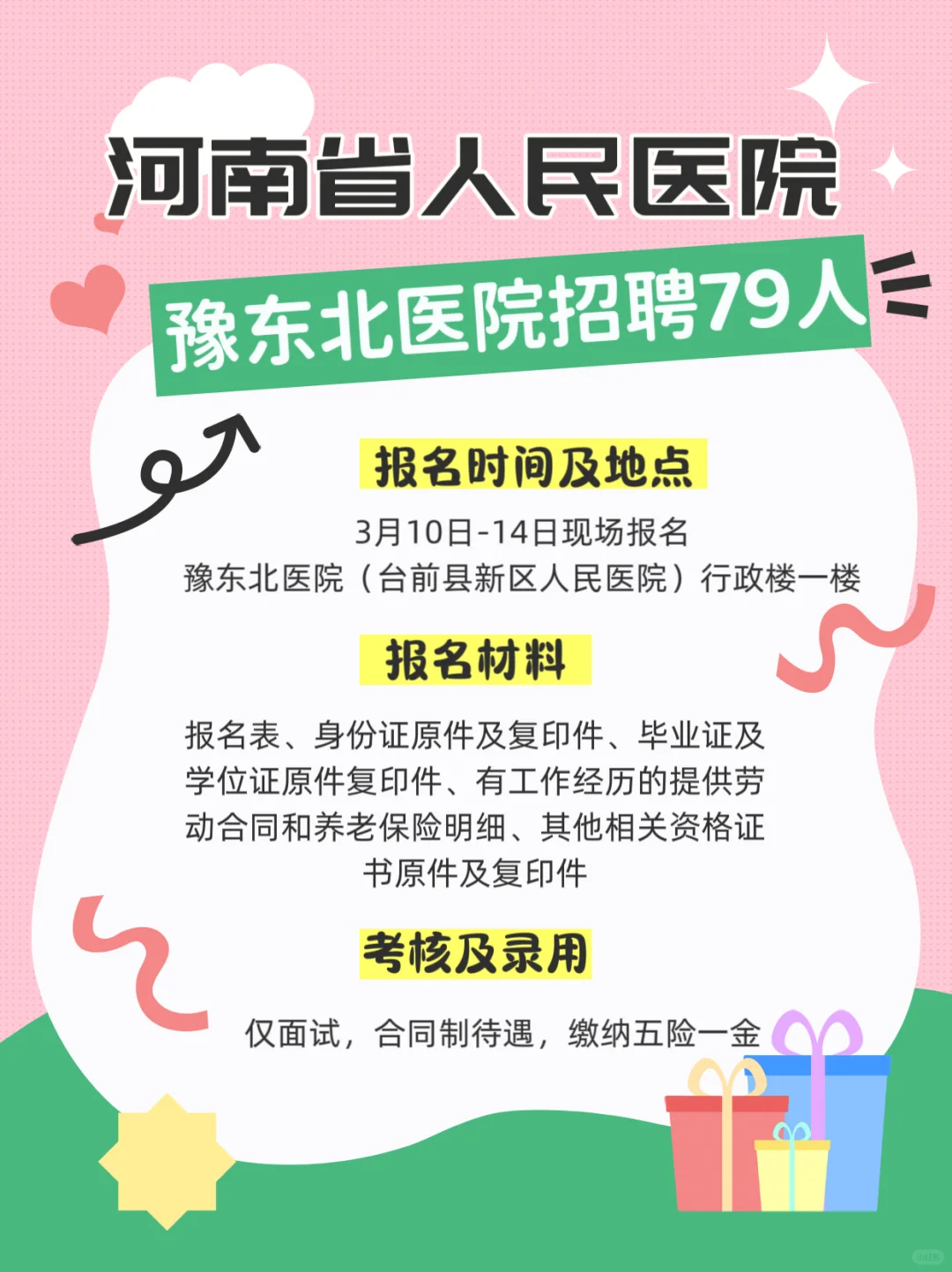 河南省人民医院豫东北医院招聘79人