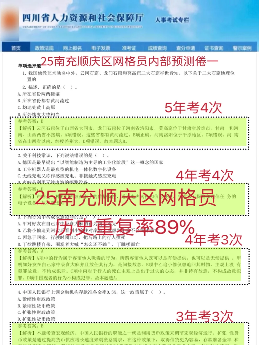 提醒下，下周报考25南充顺庆社区网格员的人
