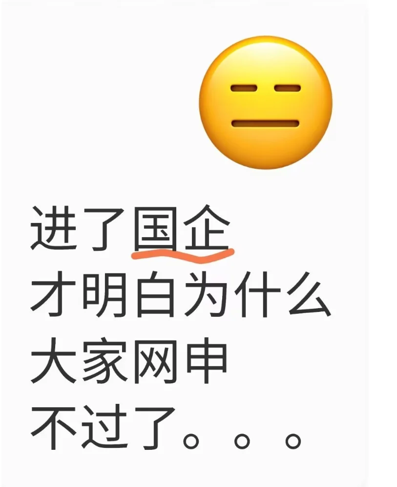 进了国企才明白为什么大家网申不过了...
