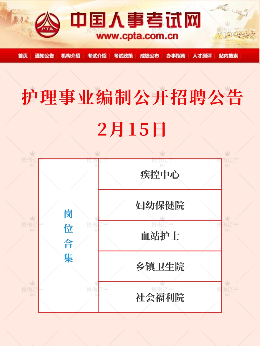 护理人都收到2.15的事业编招聘公告了吗