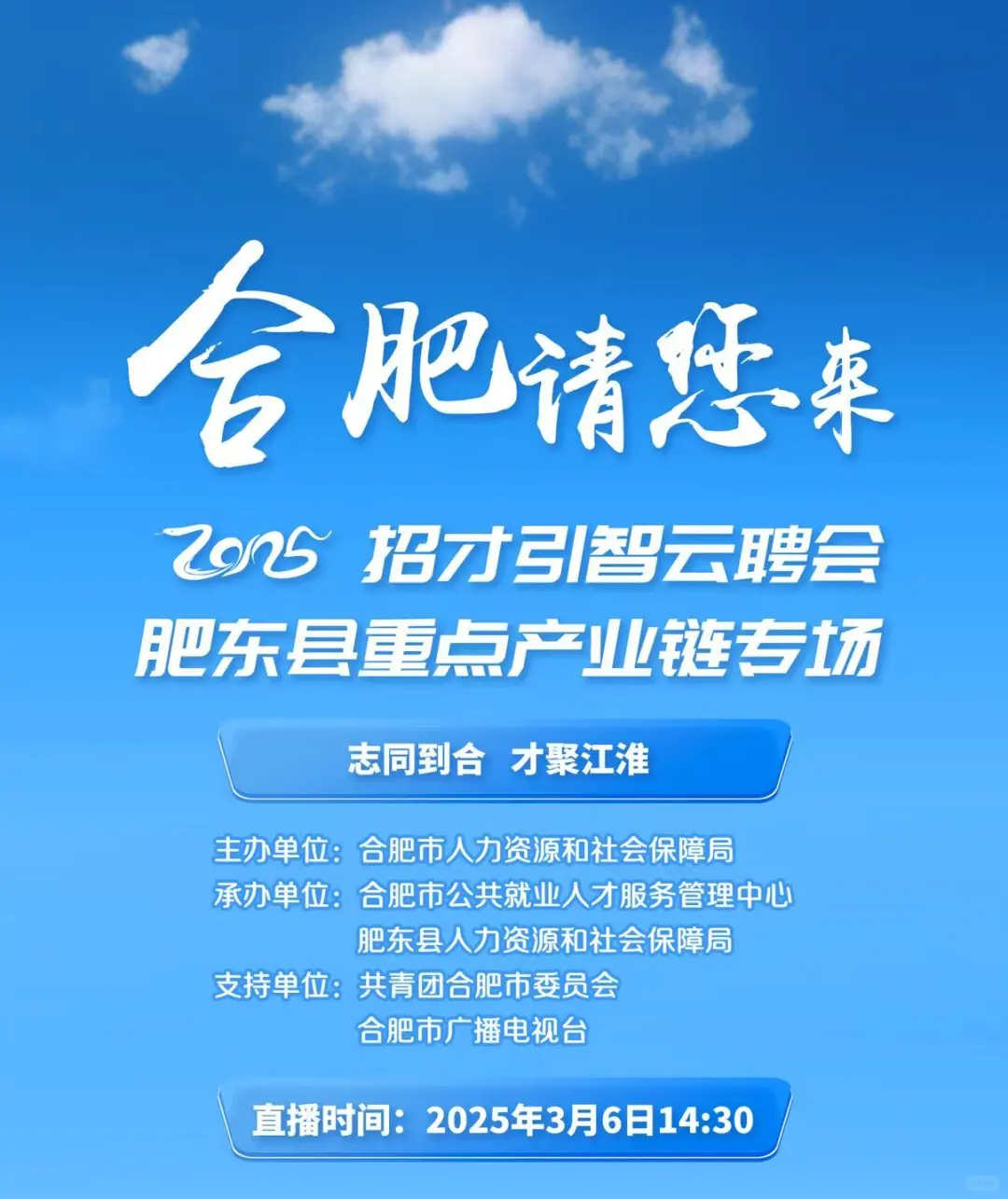 招才引智云聘会肥东县重点产业链专场直播