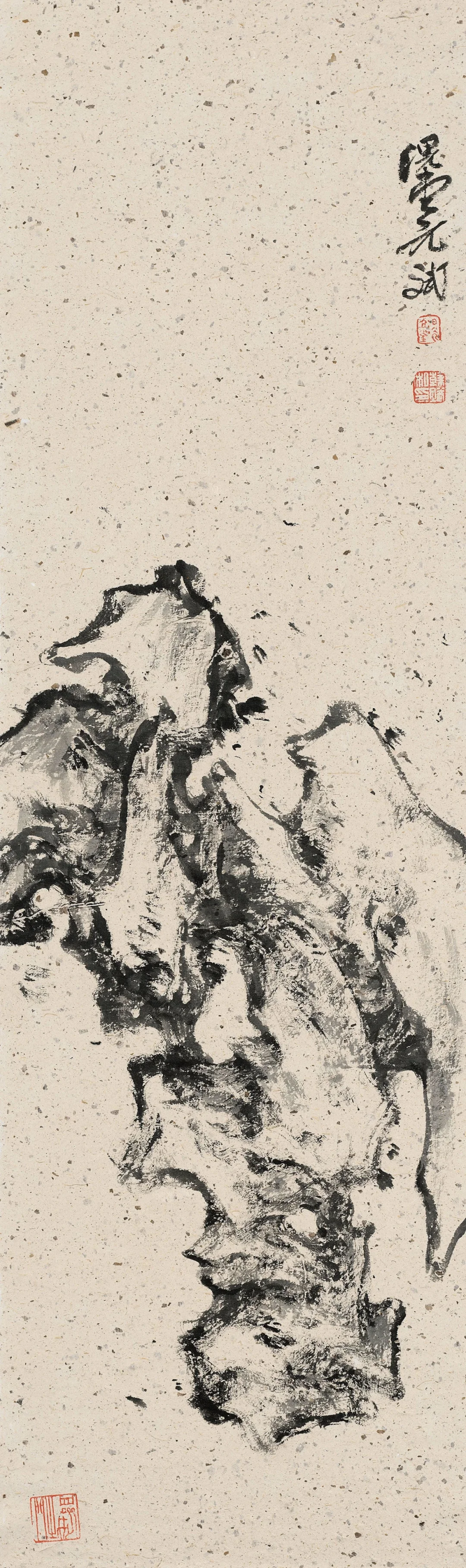 滉堂墨记｜斑明点古苔画六屏