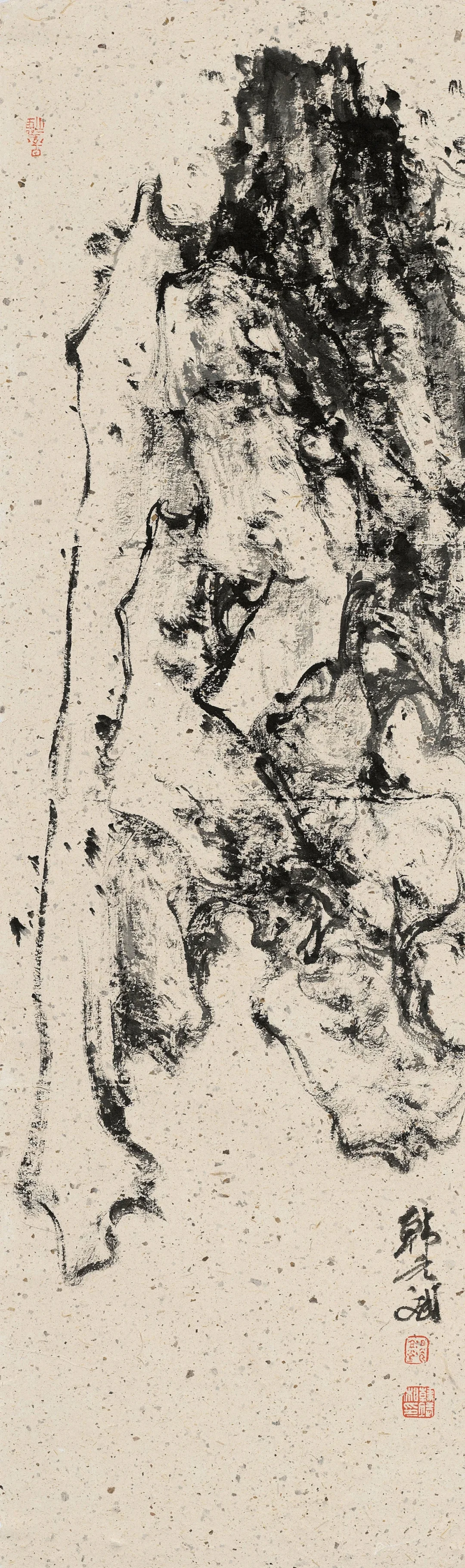 滉堂墨记｜斑明点古苔画六屏