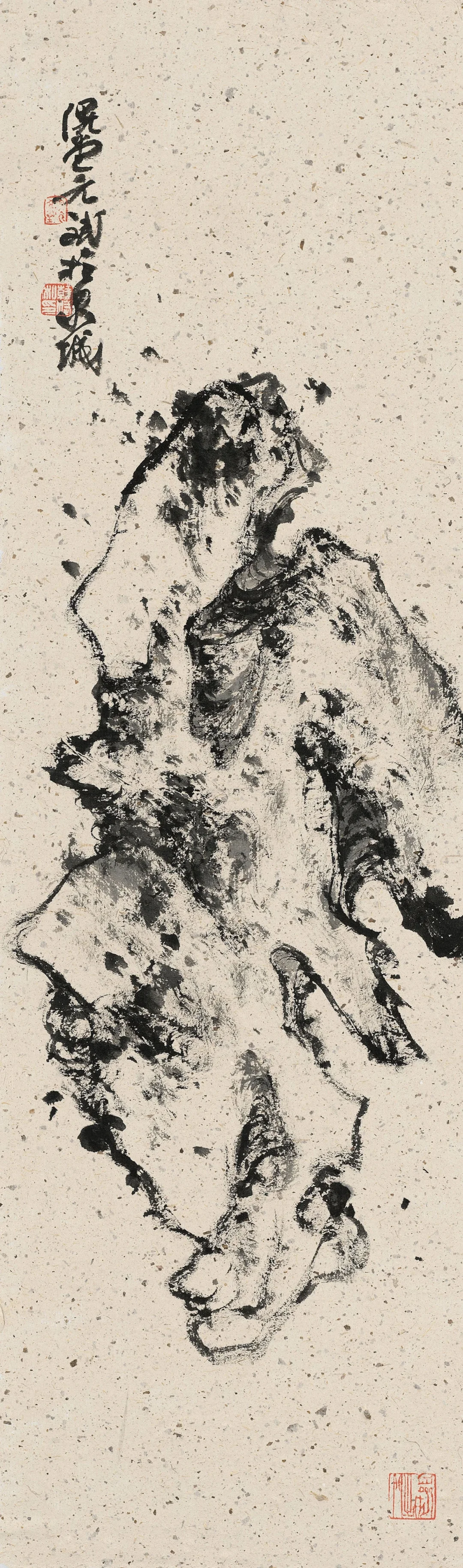 滉堂墨记｜斑明点古苔画六屏