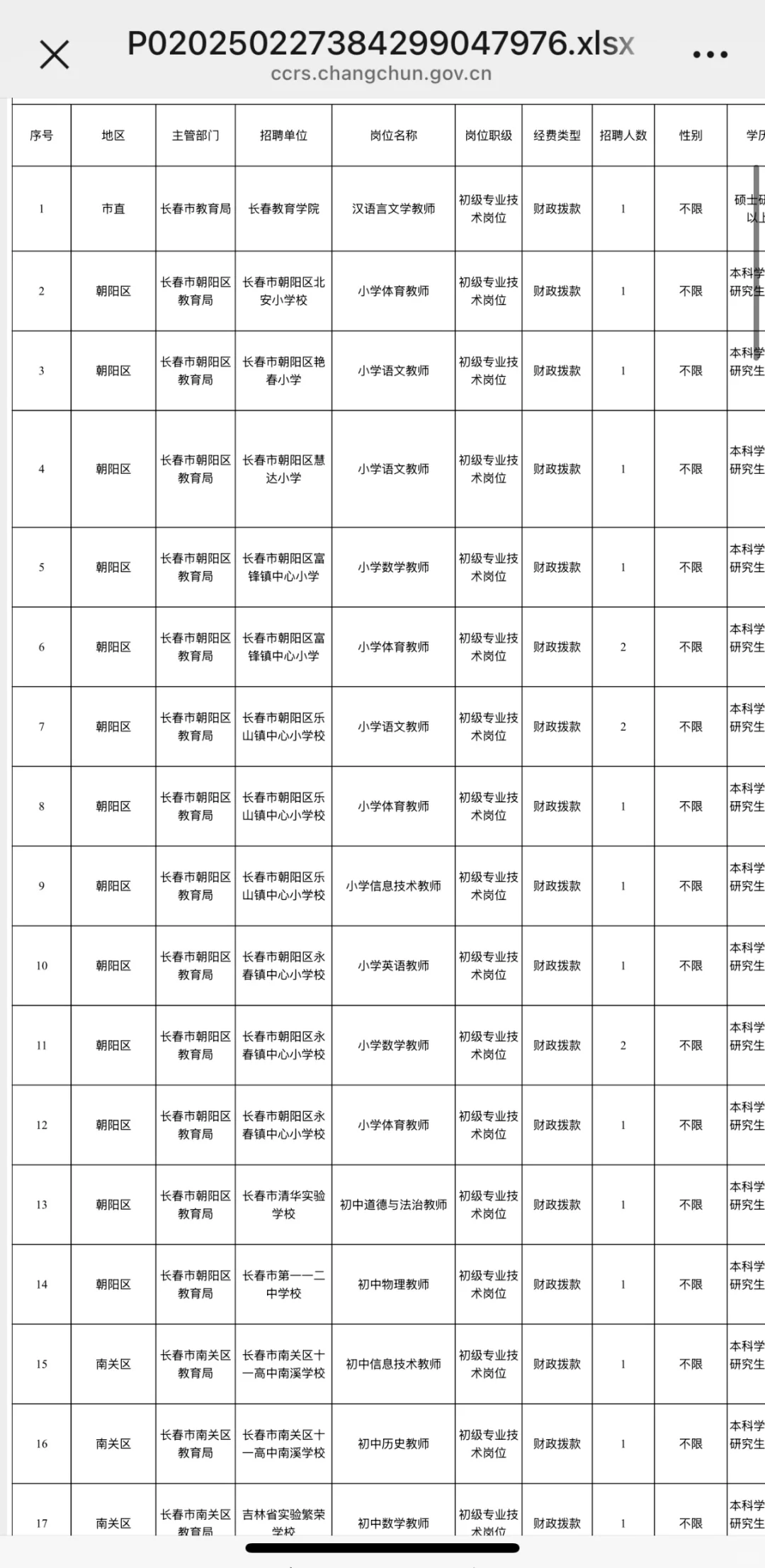 长春市2025强势计划3号教师招聘公告