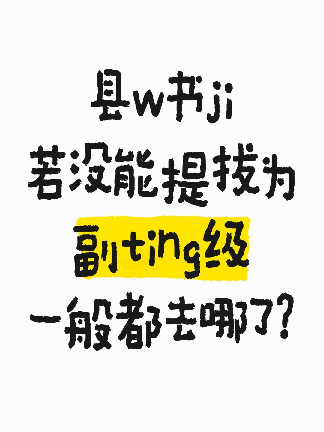 县w书ji若没能提拔为副ting级，一般都去哪了
