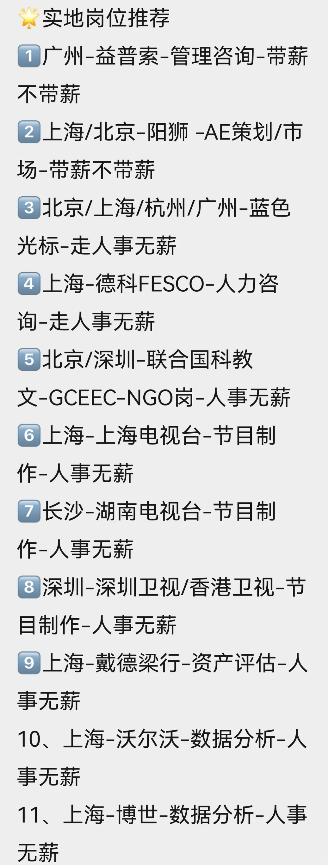 📪实习岗位推荐，有你心仪的吗？