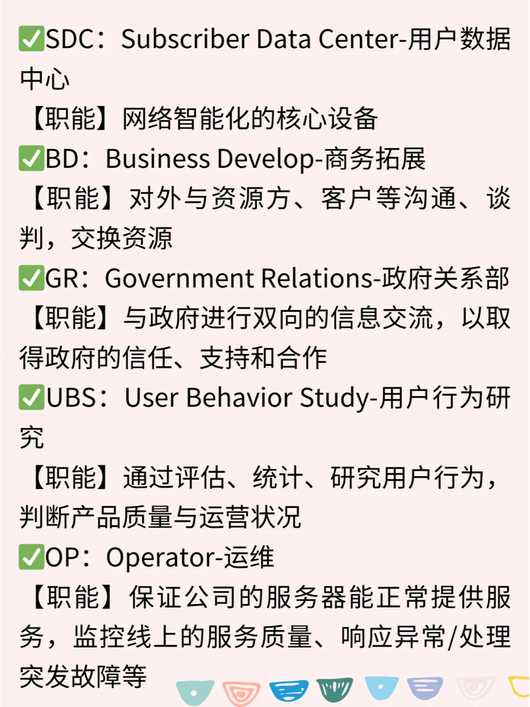 互联网大厂｜岗位英文缩写大全 💼