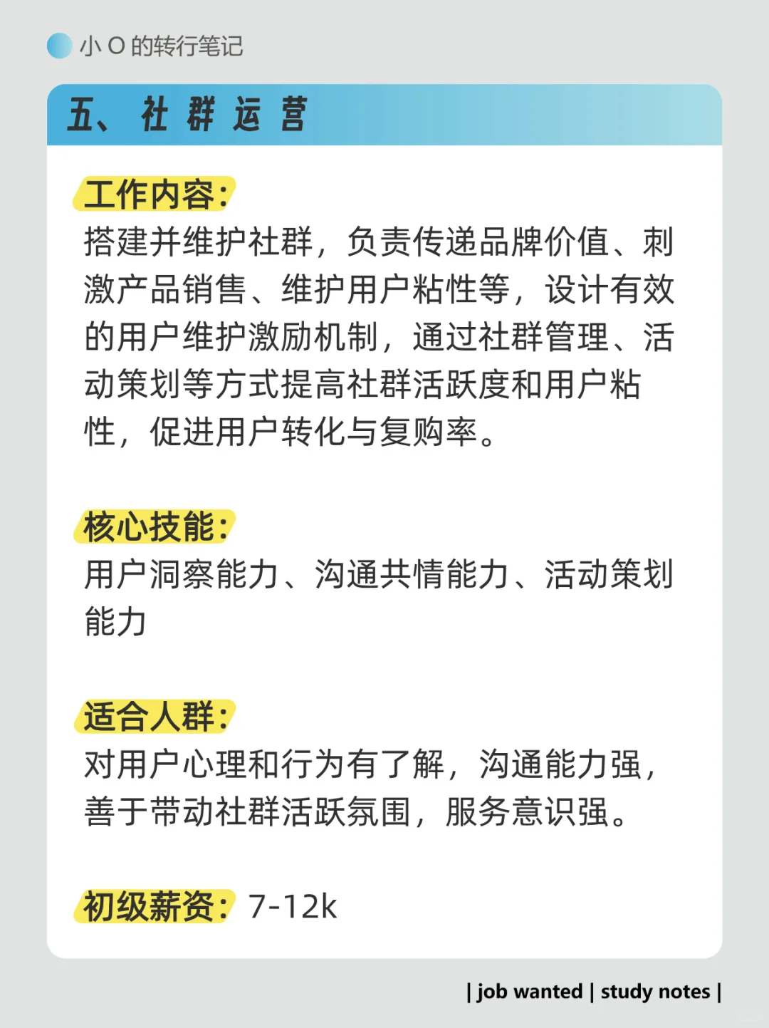 9大热门运营岗一次性说清❗️你适合哪一个