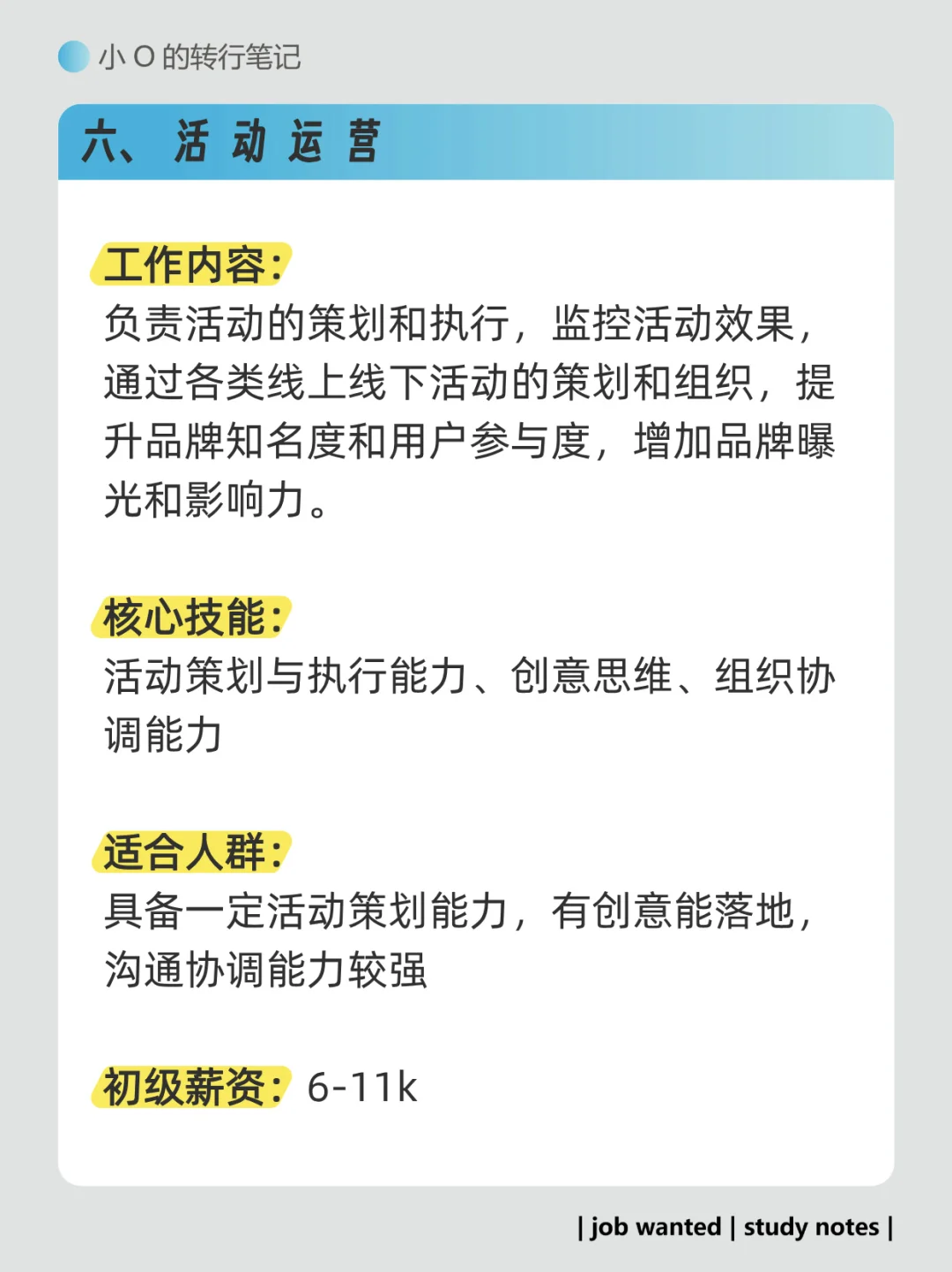 9大热门运营岗一次性说清❗️你适合哪一个