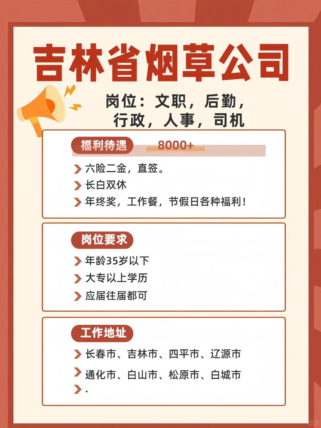 吉林省烟草公司 大专起报