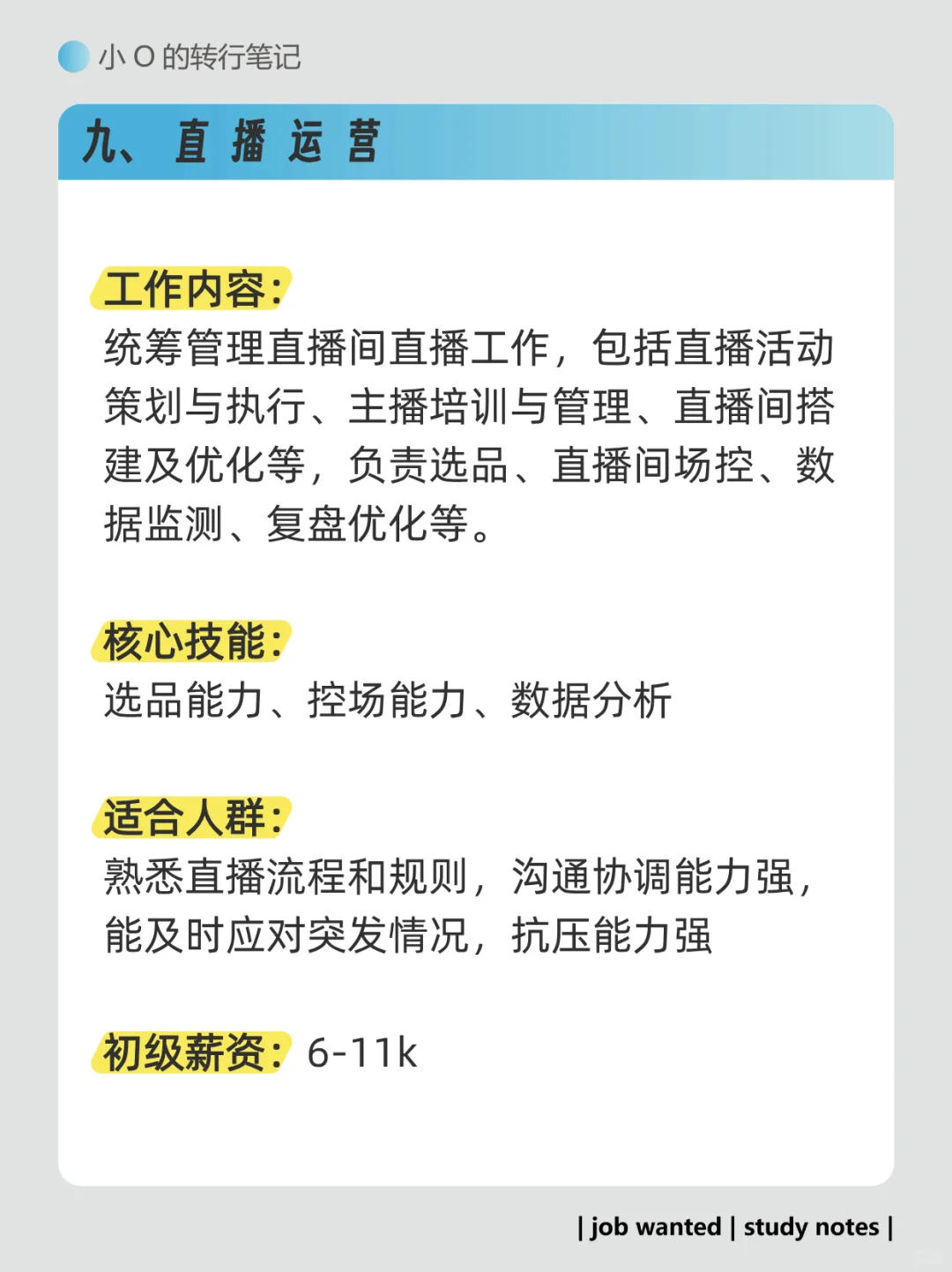 9大热门运营岗一次性说清❗️你适合哪一个