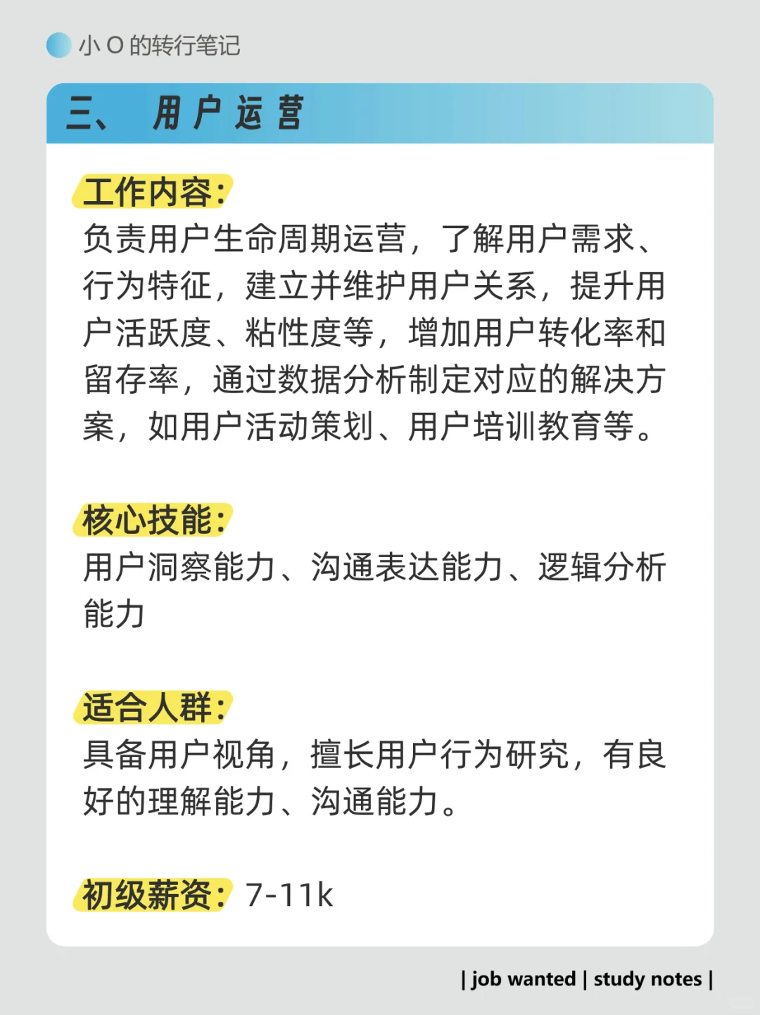 9大热门运营岗一次性说清❗️你适合哪一个