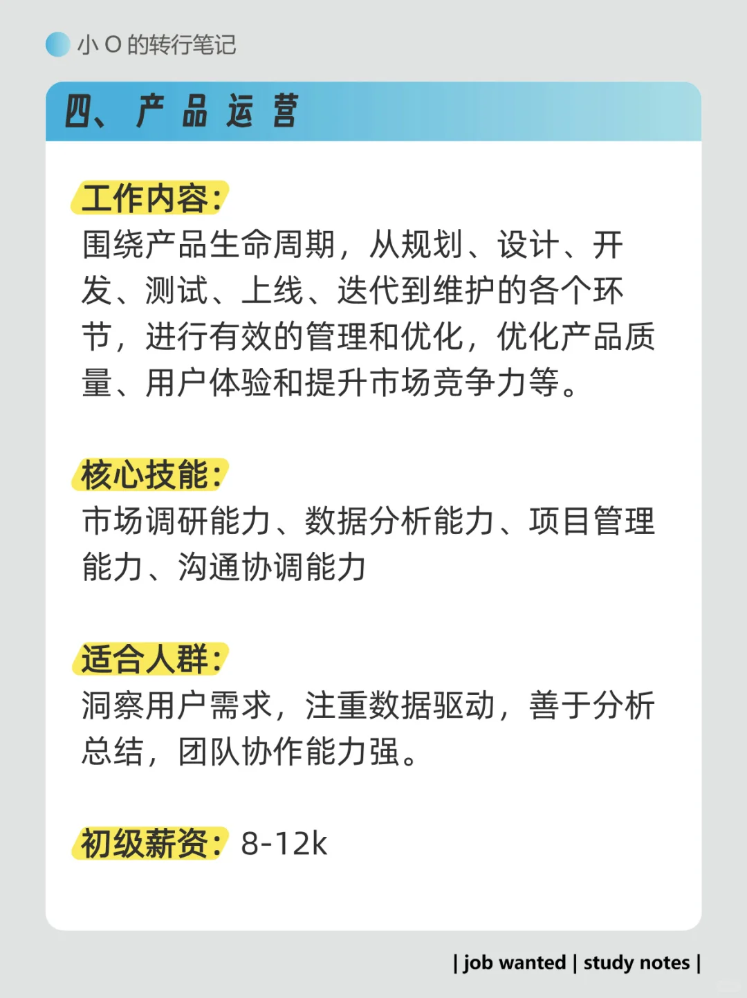 9大热门运营岗一次性说清❗️你适合哪一个