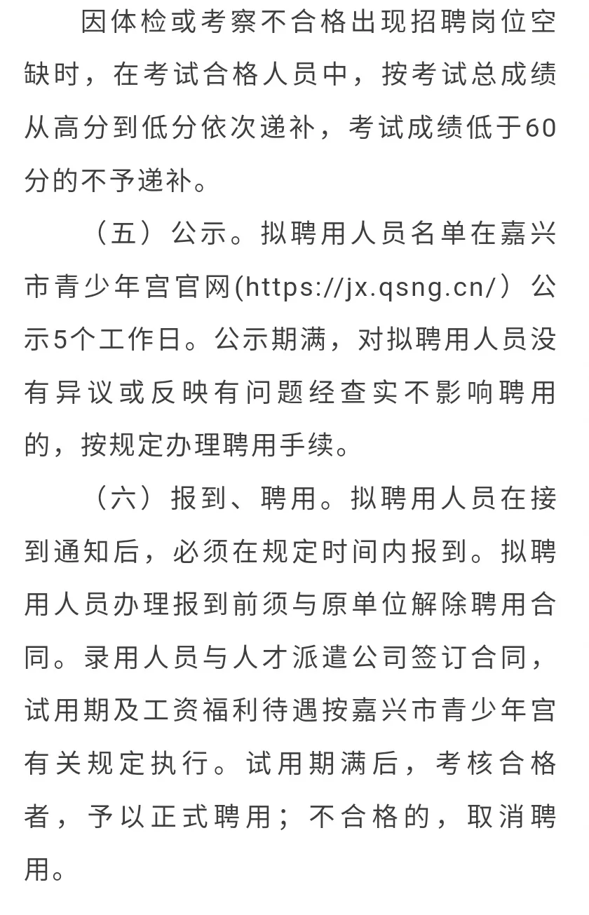 嘉兴市青少年宫2025年招聘编外工作人员