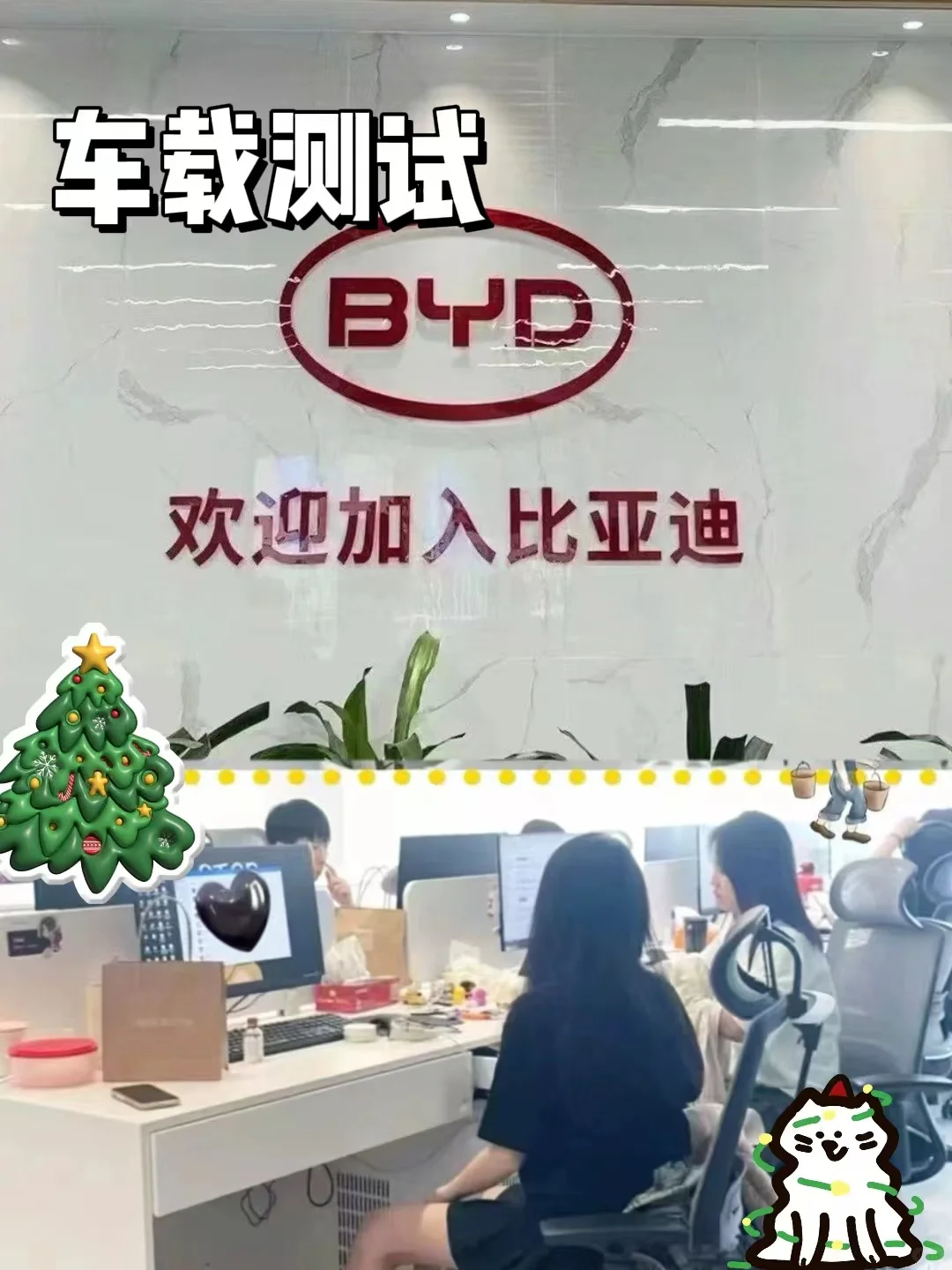 大专生也能去比亚迪车载！双休早九晚六1.2w