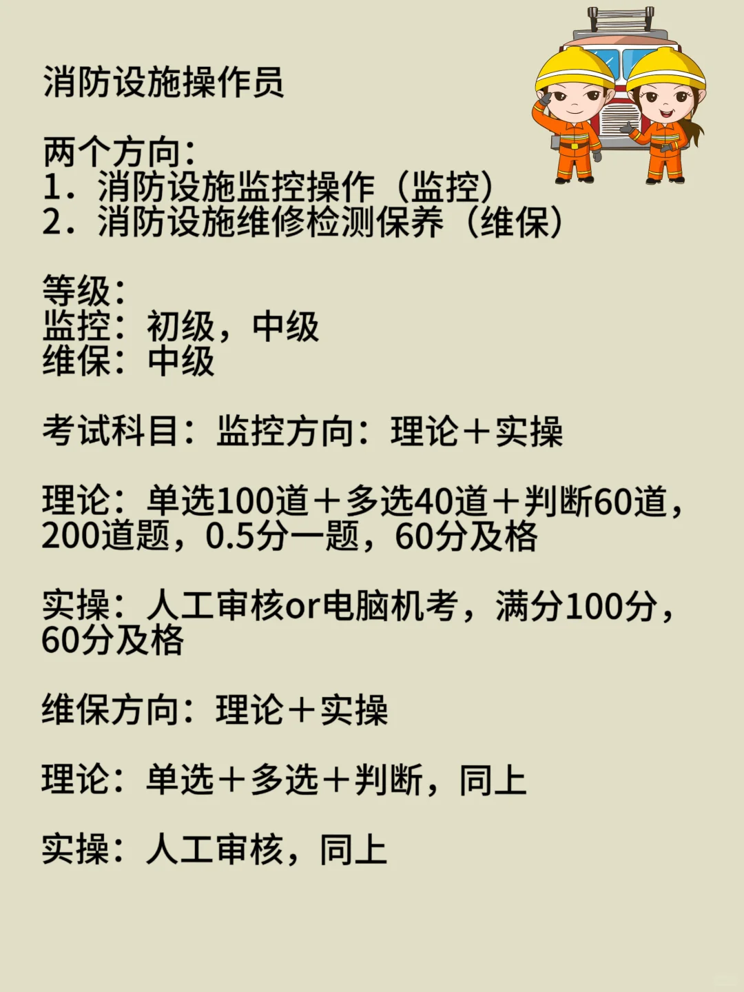 消防设施操作员，每个月躺平税后5500，好香
