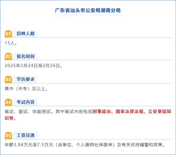近期辅警招聘：18万！这待遇还不心动？