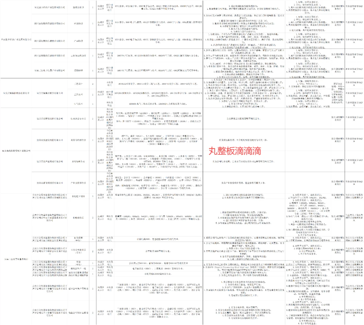 25宜宾市应届毕业生国资专聘行动招聘139人