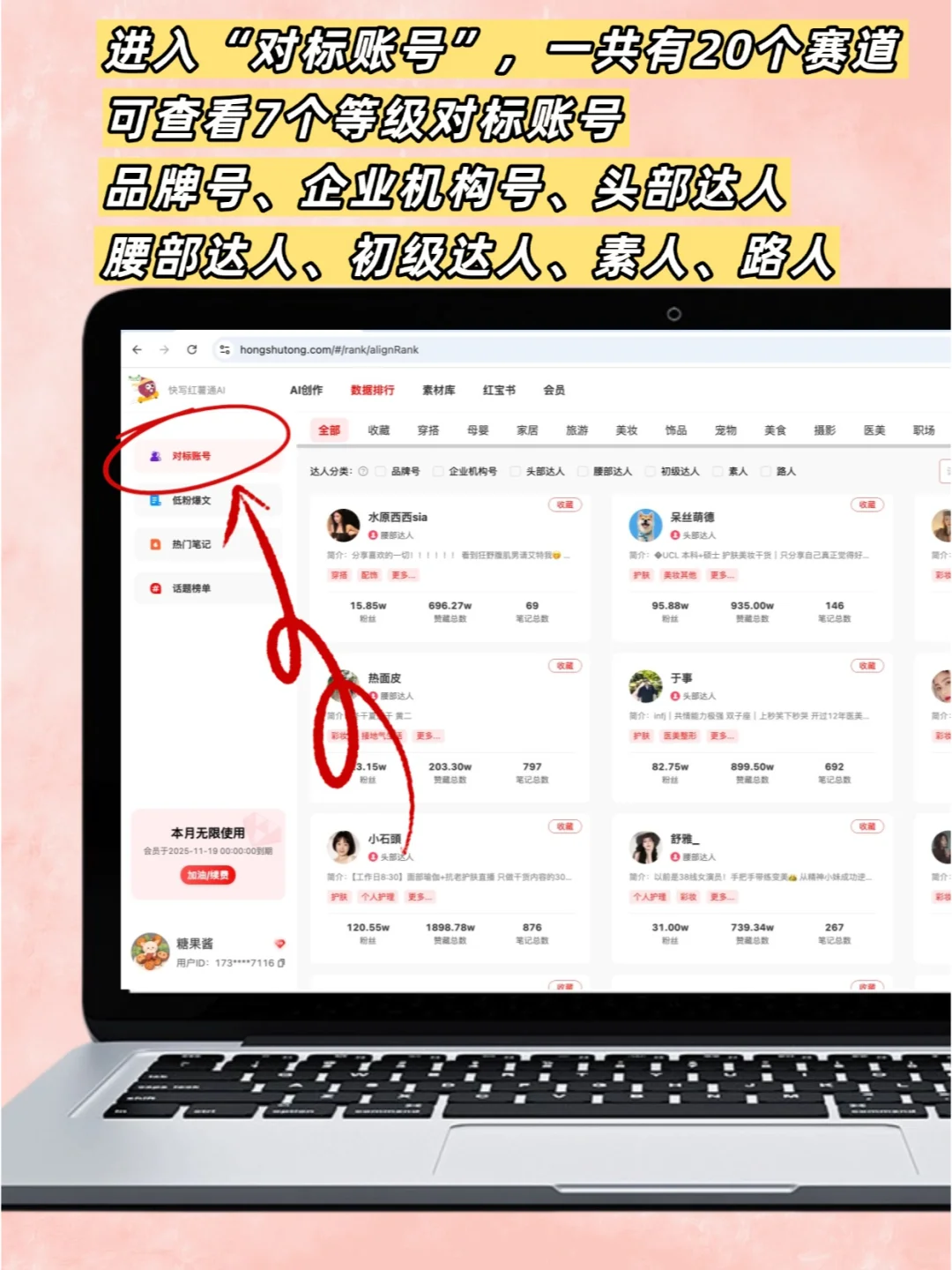 小红书网页版数据排行入口➡️