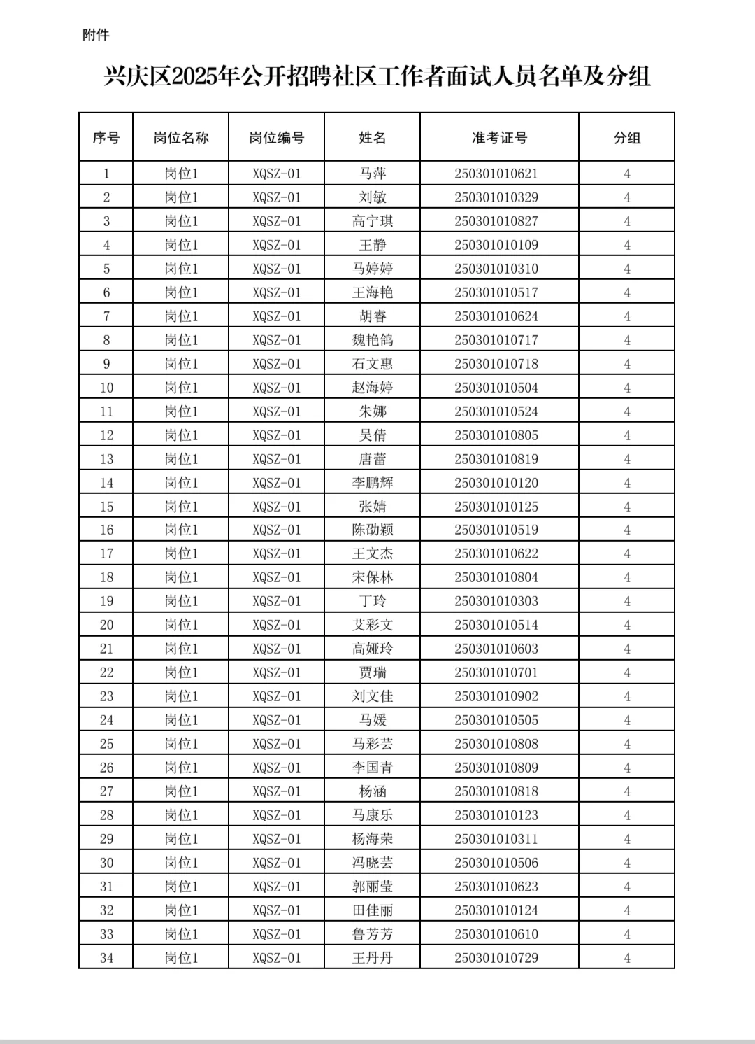 兴庆区社区工作者本周日面试