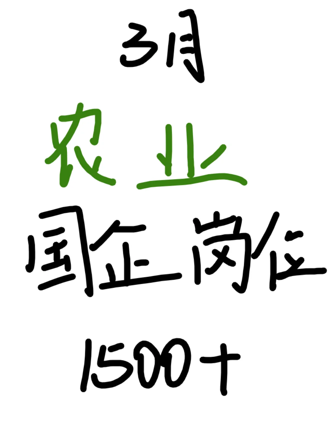 3月农学国企岗位捞人啦！