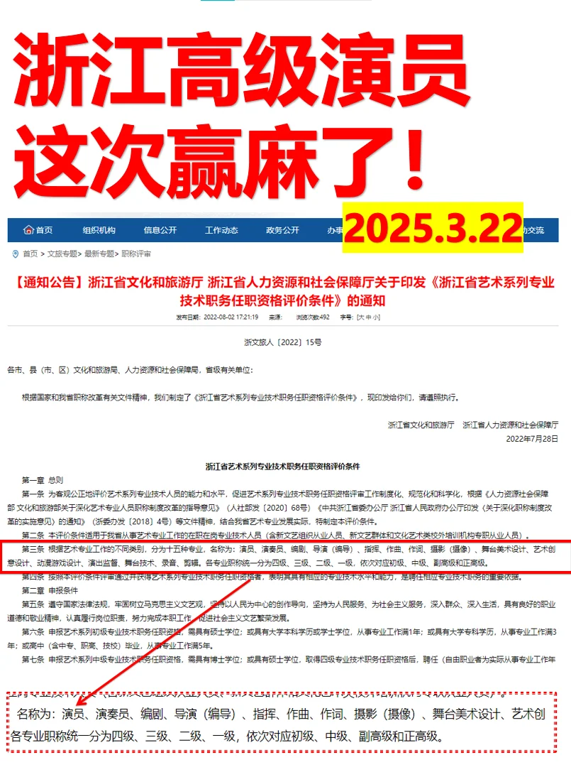 浙江演员们，好消息~好消息~