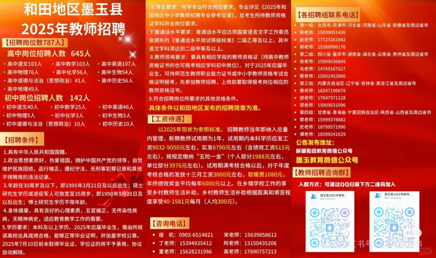 和田地区各县市招聘预公告