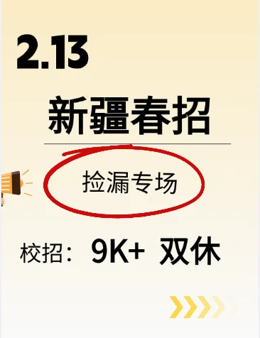 新疆春招大爆发，赶紧报