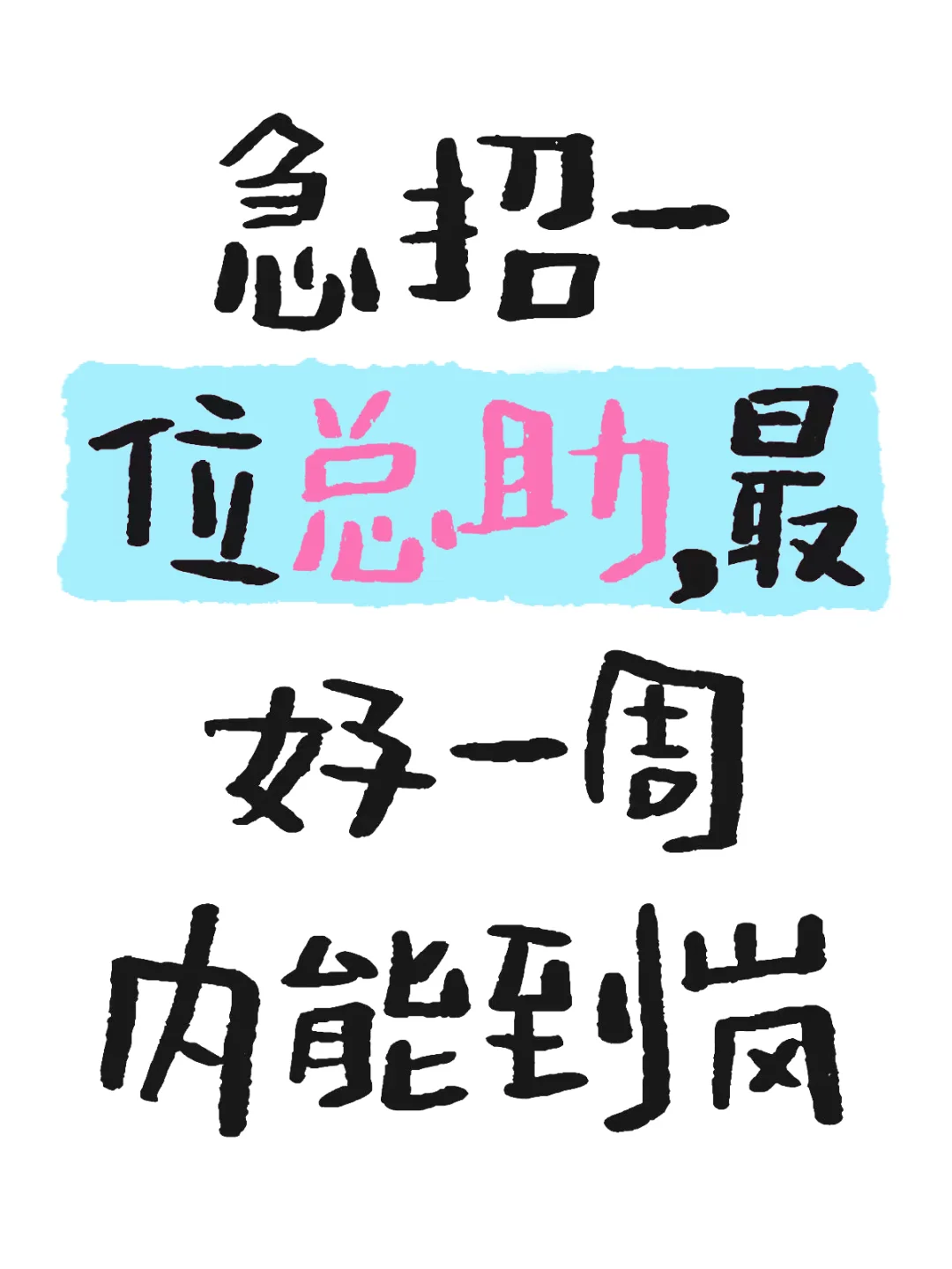 南京雨花台区软件大道急招一名总助