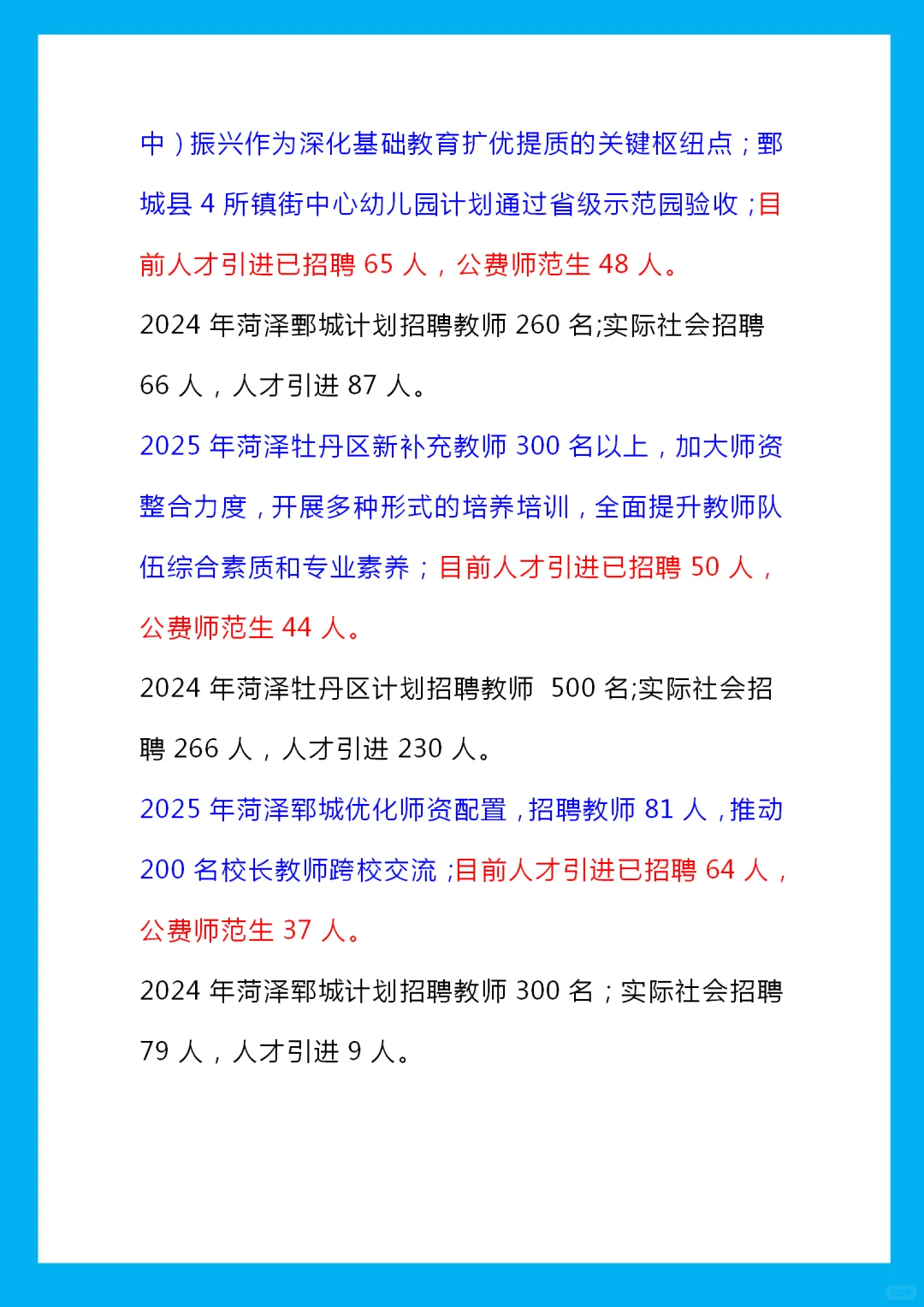 官方发布🔥菏泽教师编招聘人数✅